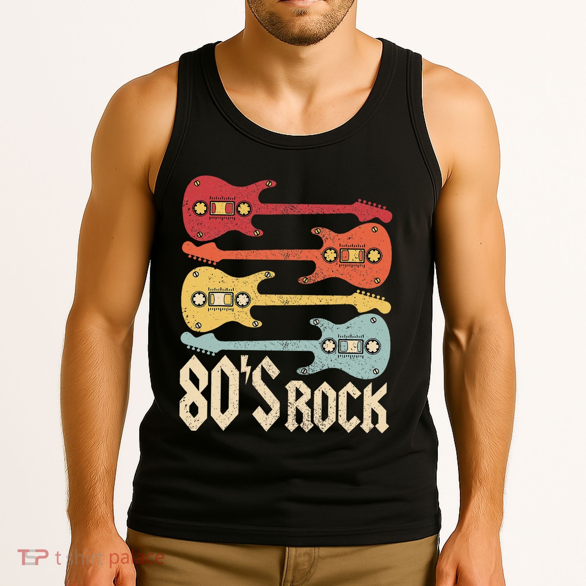 80s Rock Band Guitar Cassette Tape 1980s 80s Tank Top