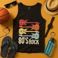 80s Rock Band Guitar Cassette Tape 1980s 80s Tank Top thumb 4