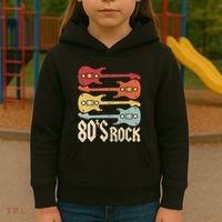 80s Rock Band Guitar Cassette Tape 1980s 80s Kids Hoodie thumb 3