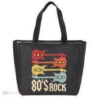 80s Rock Band Guitar Cassette Tape 1980s 80s Tote Bag thumb 0