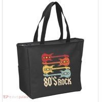 80s Rock Band Guitar Cassette Tape 1980s 80s Tote Bag thumb 2