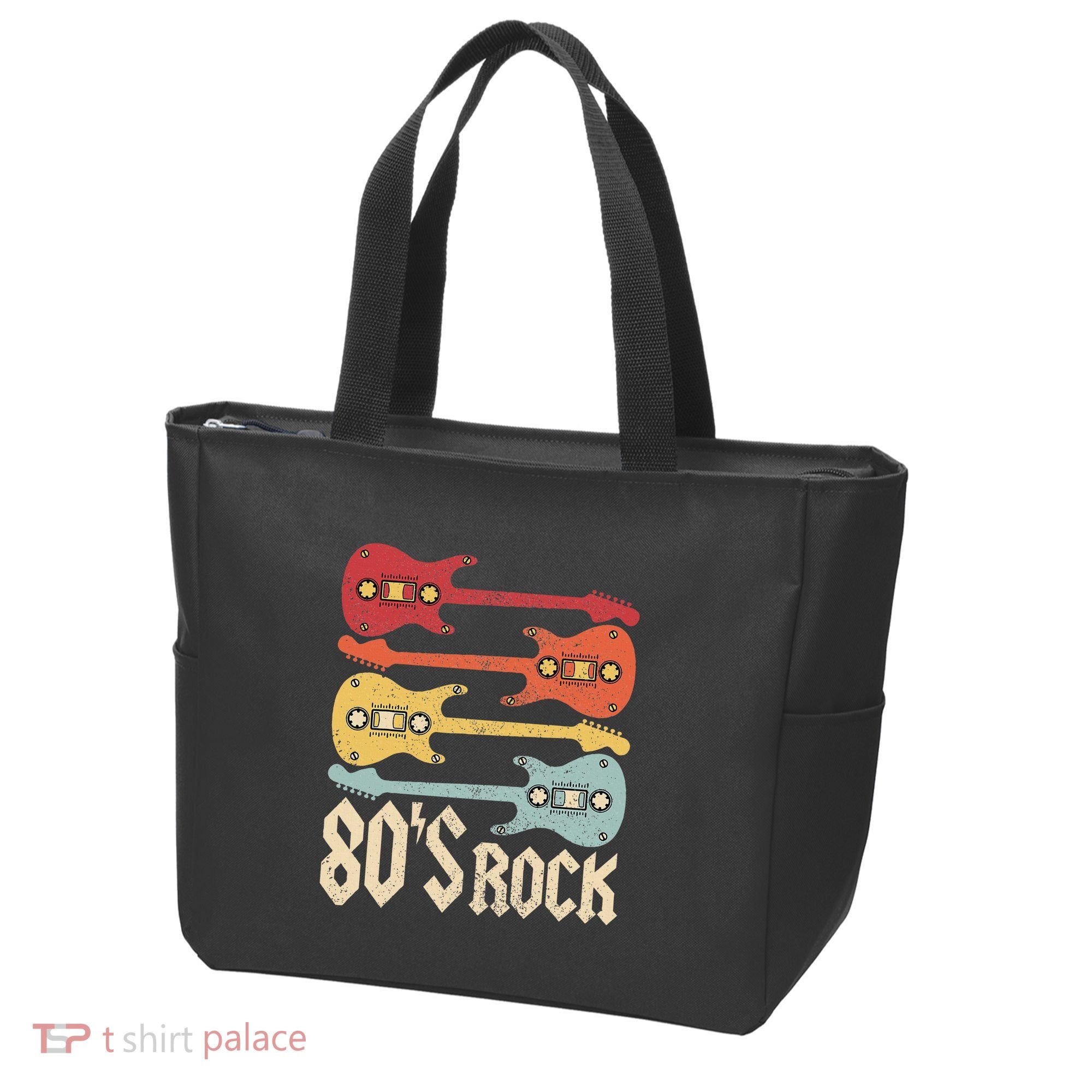 80s Rock Band Guitar Cassette Tape 1980s 80s Tote Bag