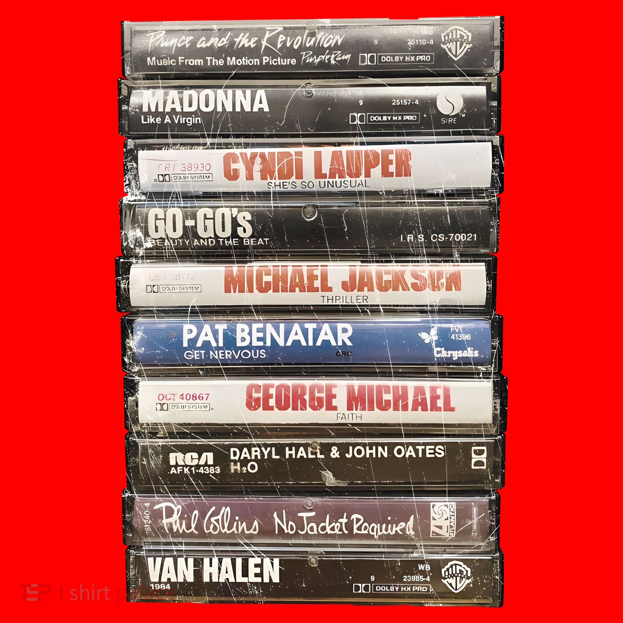 80S Rock Cassette Santa Hat