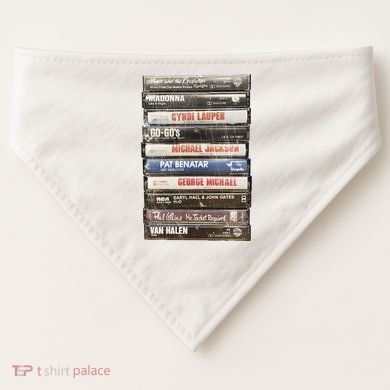 80S Rock Cassette USA-Made Doggie Bandana