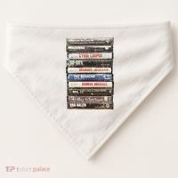 80S Rock Cassette USA-Made Doggie Bandana thumb 0