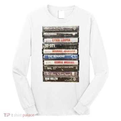 80S Rock Cassette Long Sleeve Shirt