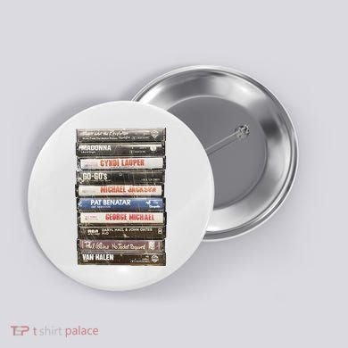 80S Rock Cassette Button