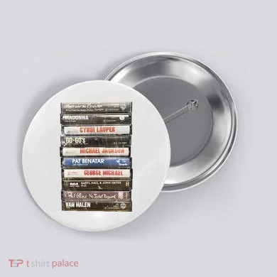 80S Rock Cassette Button