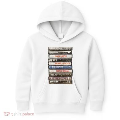 80S Rock Cassette Kids Hoodie