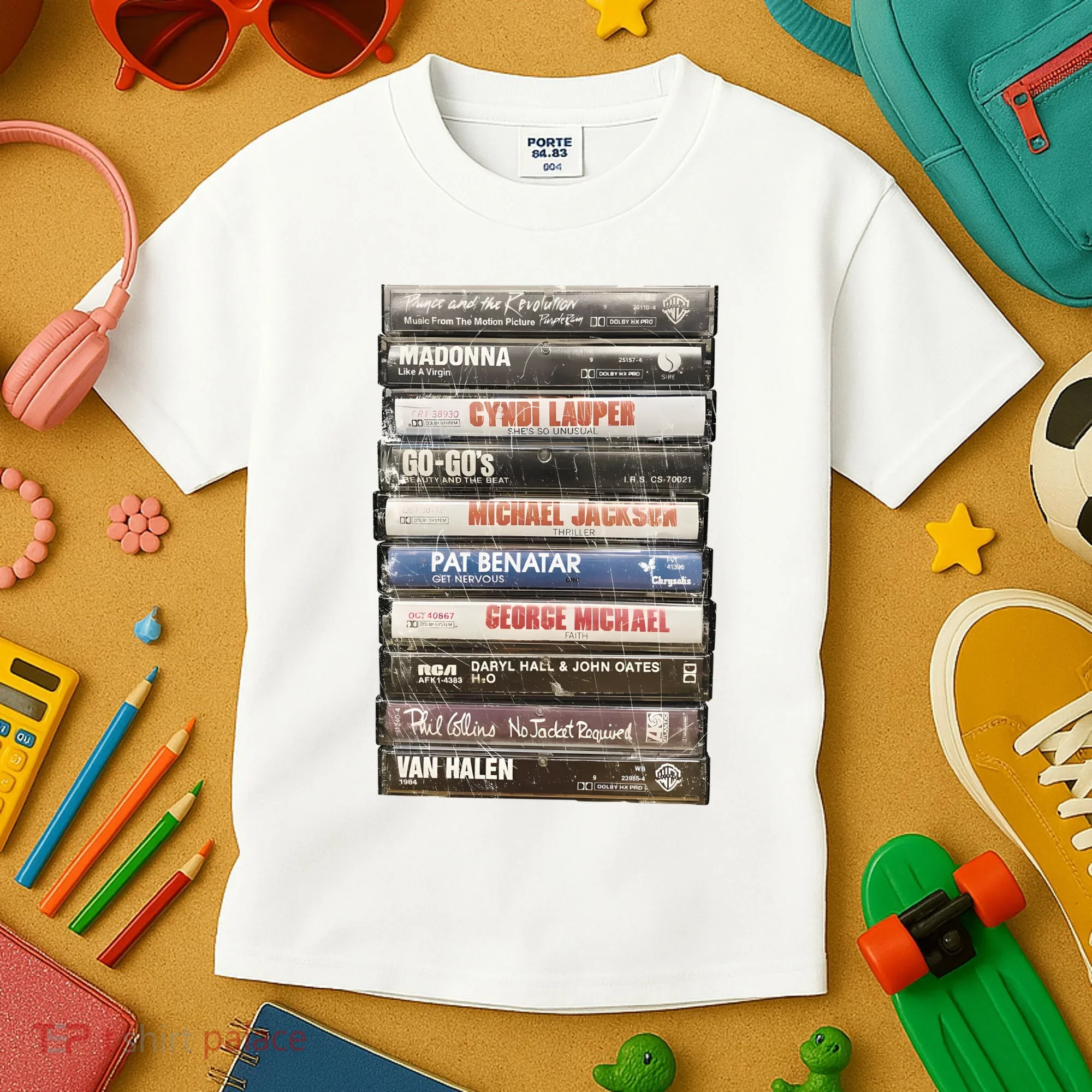 80S Rock Cassette Kids T-Shirt