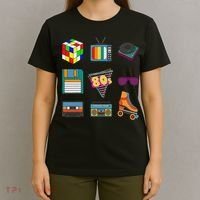 80's Retro Fashion Throwback Culture Disco Music Party Lover T-Shirt thumb 4