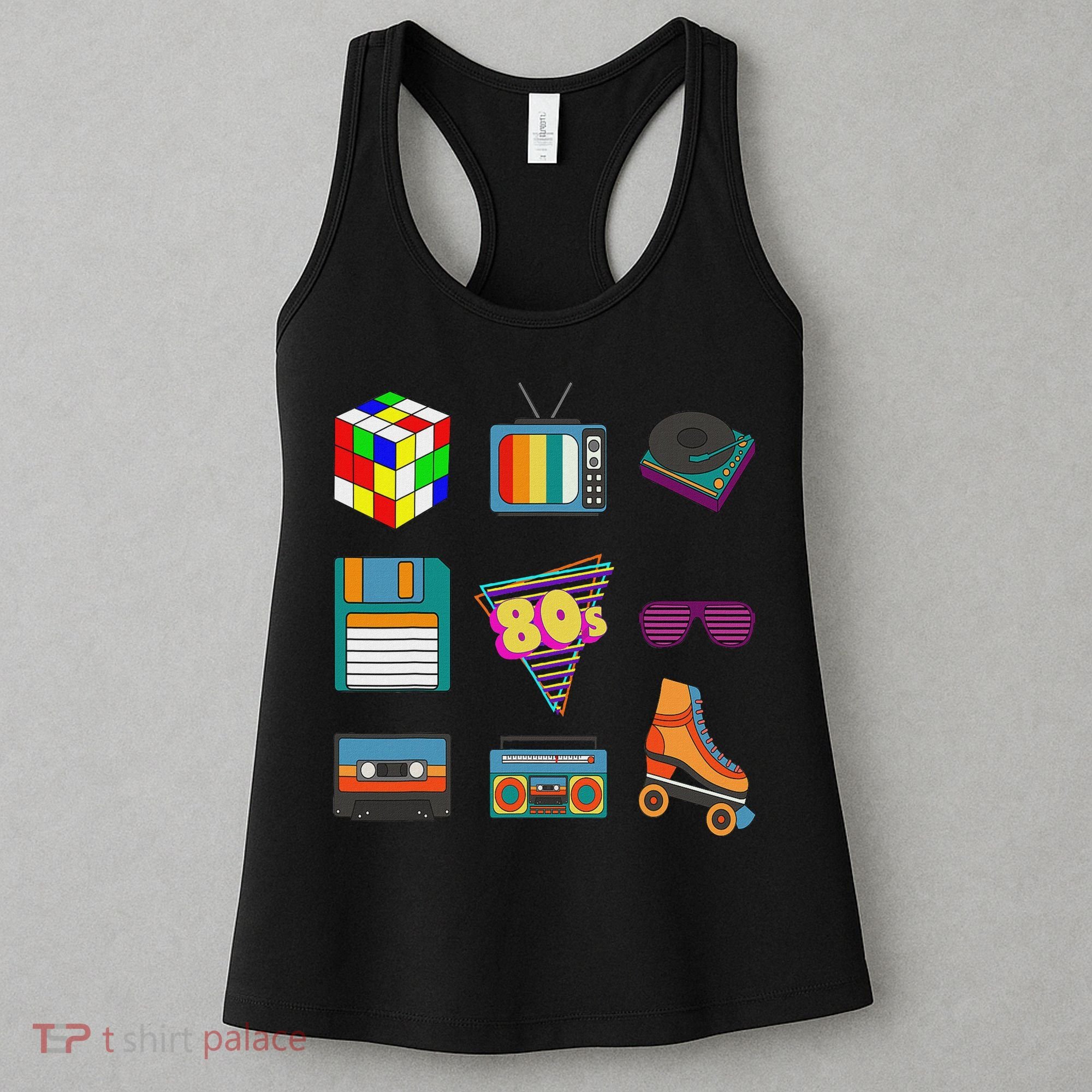 80's Retro Fashion Throwback Culture Disco Music Party Lover Women's Tank Top