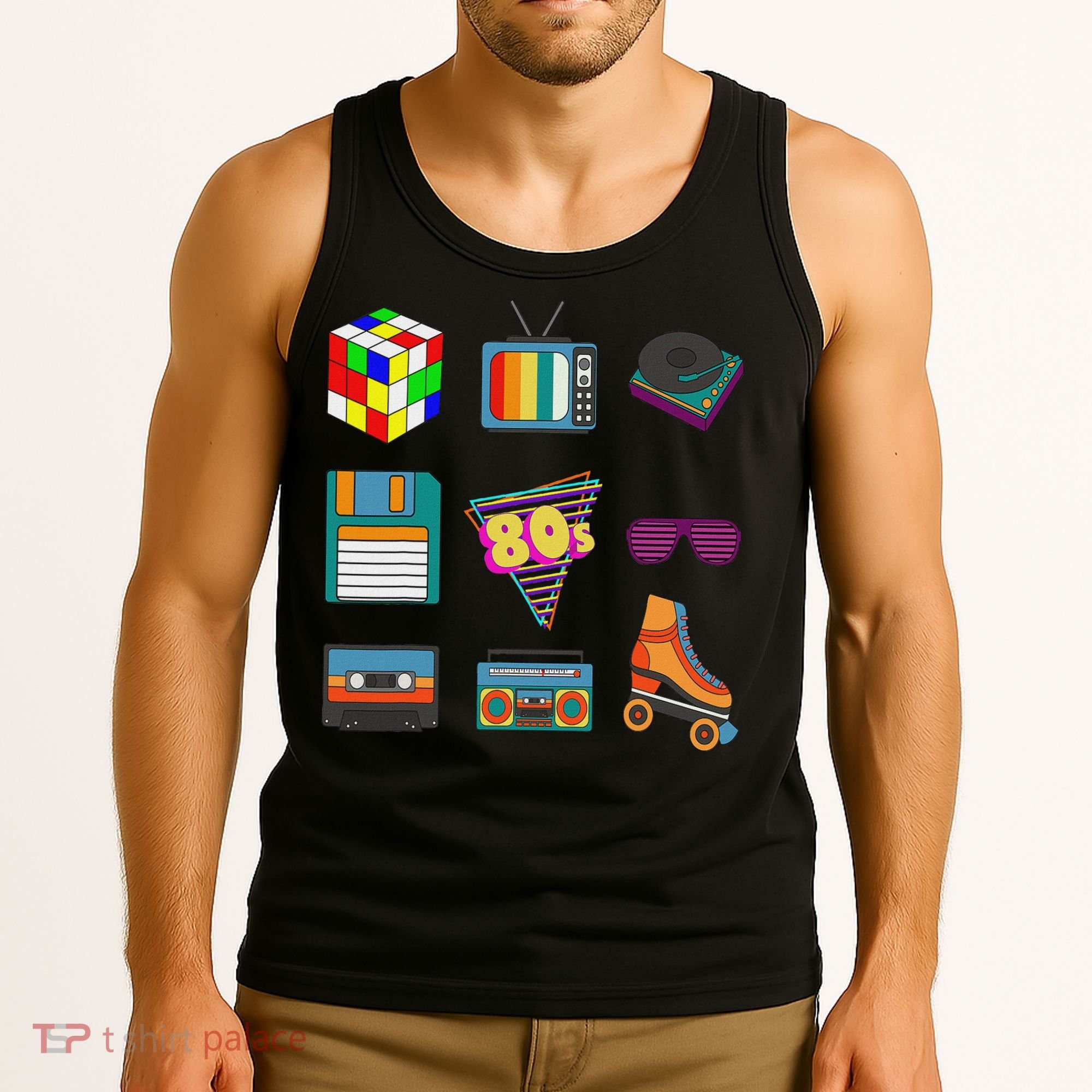 80's Retro Fashion Throwback Culture Disco Music Party Lover Tank Top