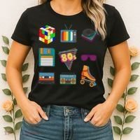 80's Retro Fashion Throwback Culture Disco Music Party Lover Women's T-Shirt thumb 2
