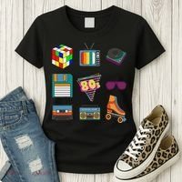 80's Retro Fashion Throwback Culture Disco Music Party Lover Women's T-Shirt thumb 3