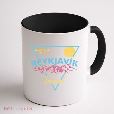 80's Reykjavik Iceland Gift Cute Gift Midnight Sun Coffee Mug back