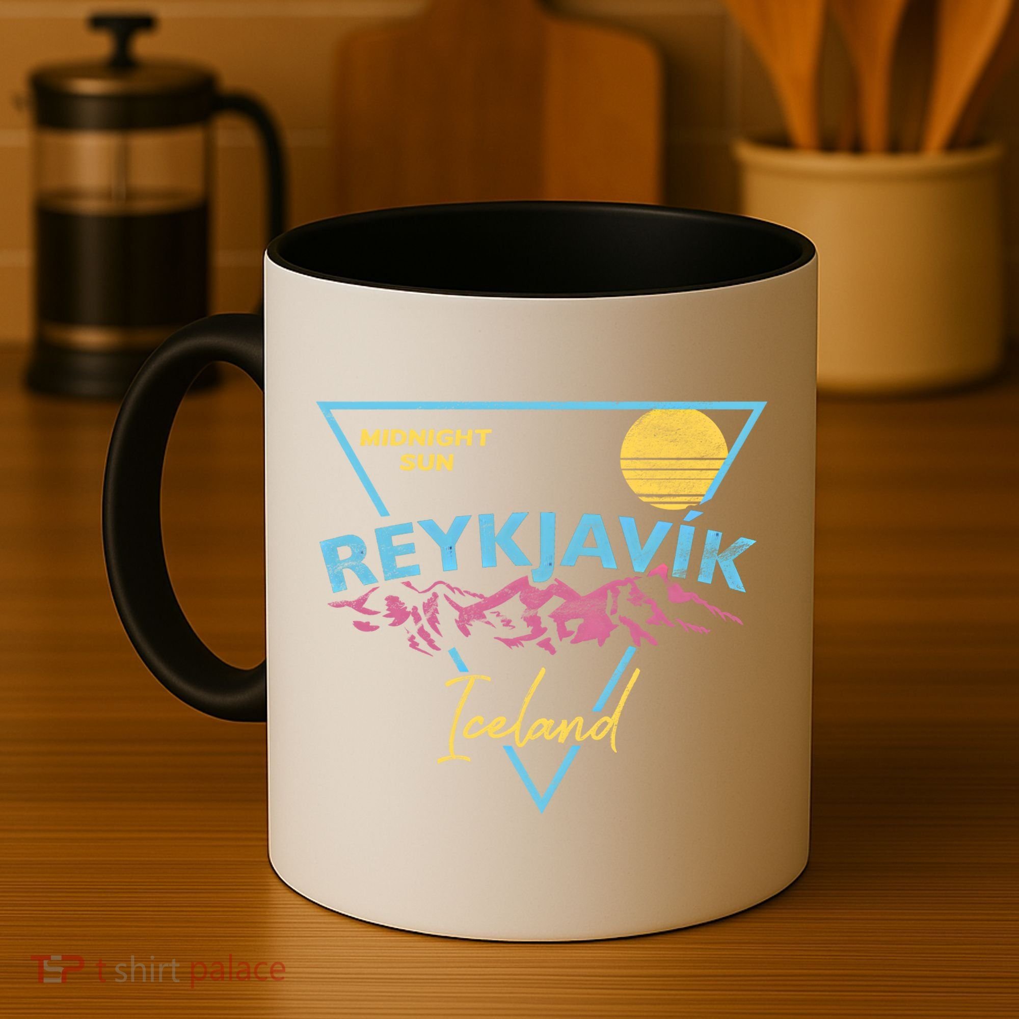 80's Reykjavik Iceland Gift Cute Gift Midnight Sun Coffee Mug