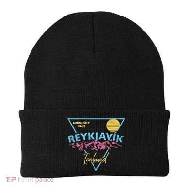 80's Reykjavik Iceland Gift Cute Gift Midnight Sun Beanie