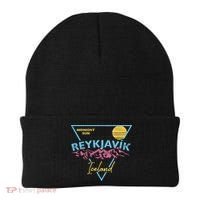 80's Reykjavik Iceland Gift Cute Gift Midnight Sun Beanie thumb 0