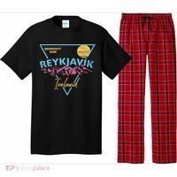80's Reykjavik Iceland Gift Cute Gift Midnight Sun Pajama Set thumb 0