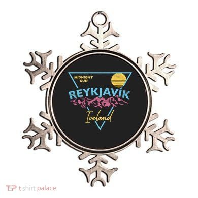 80's Reykjavik Iceland Gift Cute Gift Midnight Sun Ornament