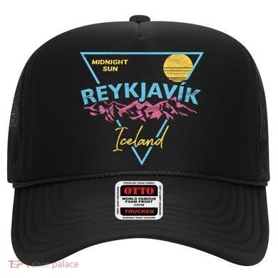 80's Reykjavik Iceland Gift Cute Gift Midnight Sun Hat