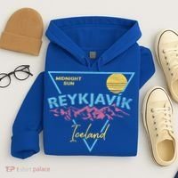 80's Reykjavik Iceland Gift Cute Gift Midnight Sun Hoodie thumb 4