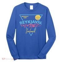 80's Reykjavik Iceland Gift Cute Gift Midnight Sun Long Sleeve Shirt thumb 0