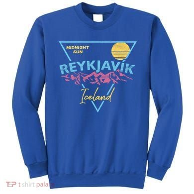 80's Reykjavik Iceland Gift Cute Gift Midnight Sun Sweatshirt