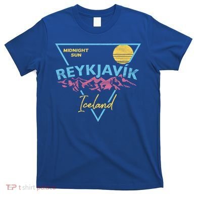 80's Reykjavik Iceland Gift Cute Gift Midnight Sun T-Shirt