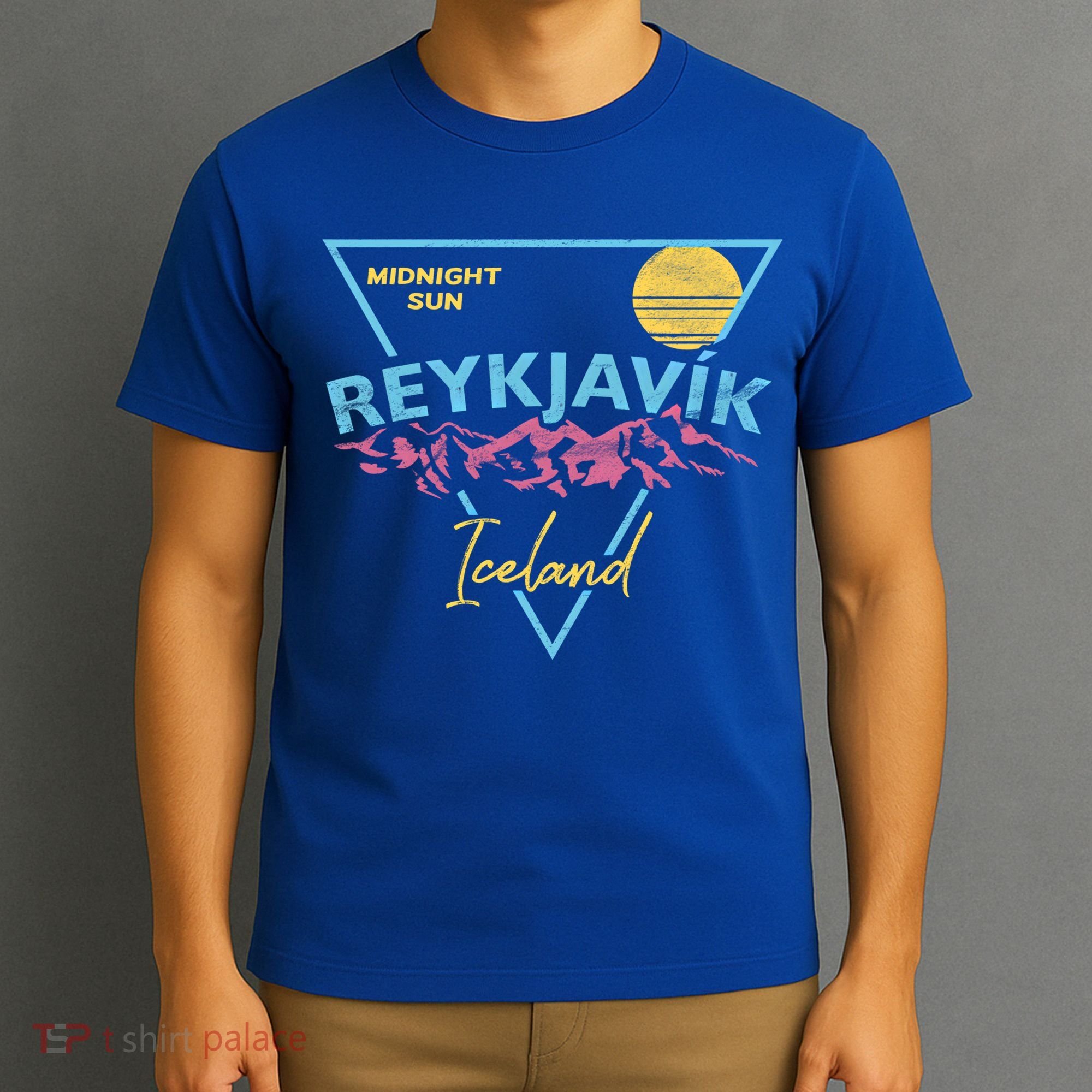 80's Reykjavik Iceland Gift Cute Gift Midnight Sun T-Shirt