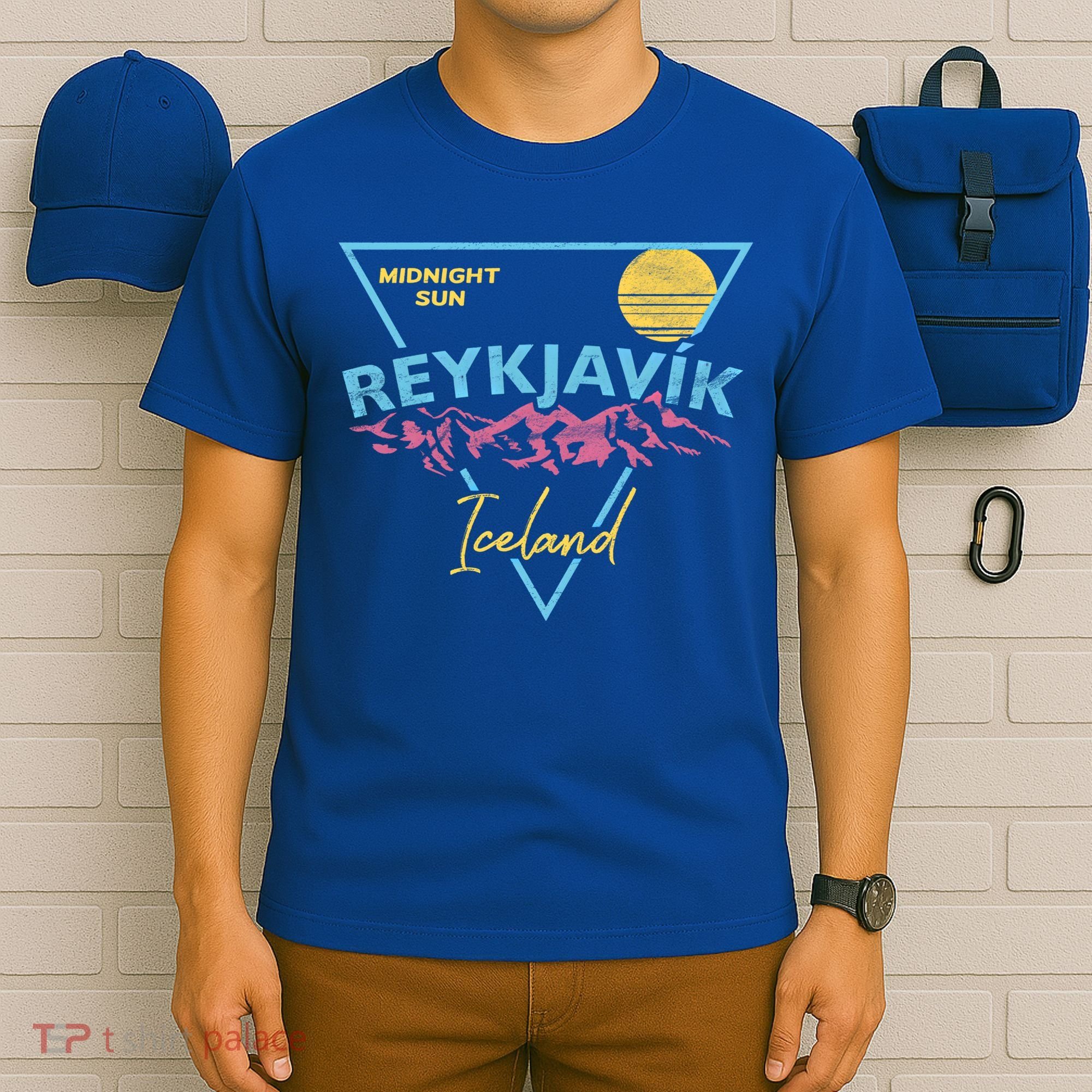 80's Reykjavik Iceland Gift Cute Gift Midnight Sun T-Shirt