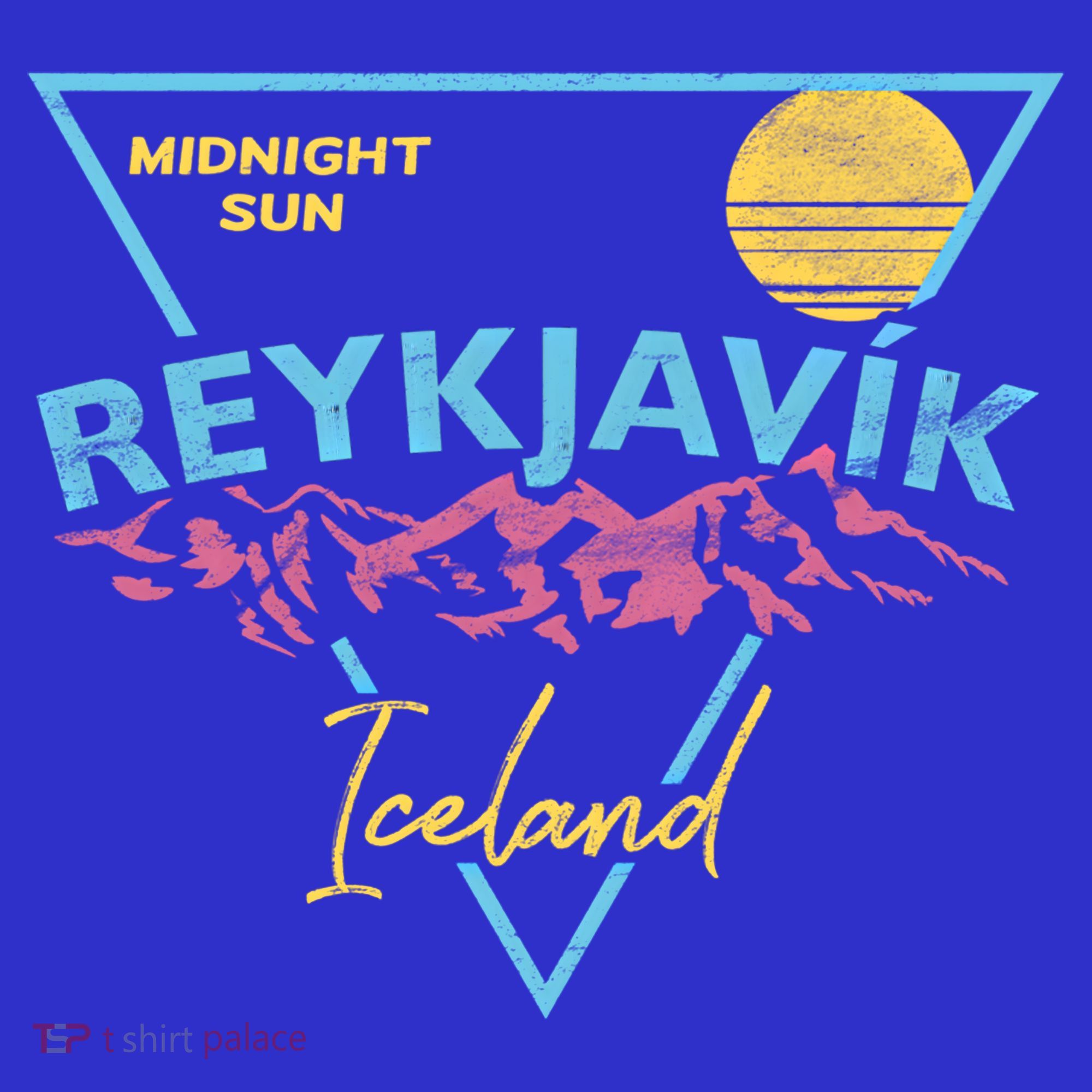 80's Reykjavik Iceland Gift Cute Gift Midnight Sun T-Shirt
