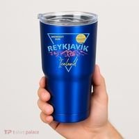 80's Reykjavik Iceland Gift Cute Gift Midnight Sun Tumbler thumb 2