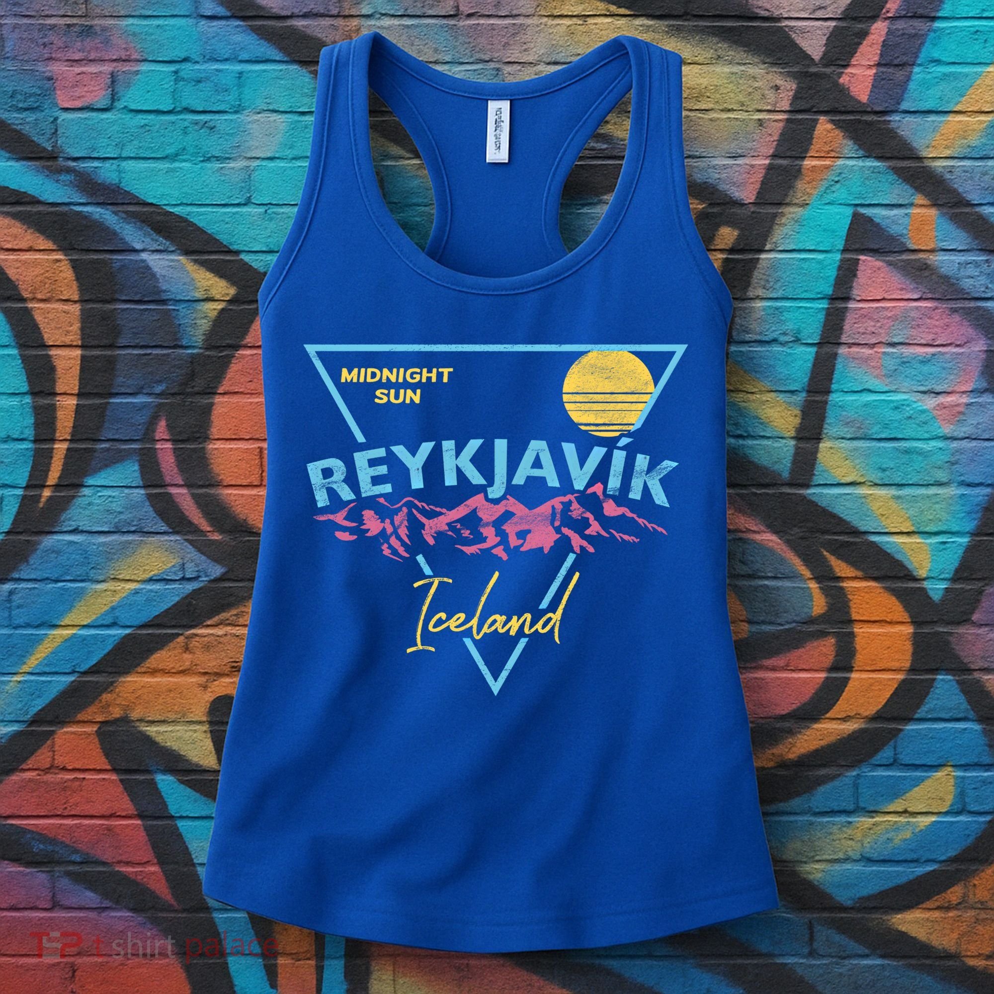 80's Reykjavik Iceland Gift Cute Gift Midnight Sun Women's Tank Top