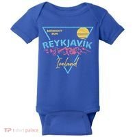 80's Reykjavik Iceland Gift Cute Gift Midnight Sun Baby Bodysuit thumb 0