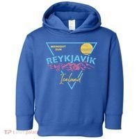 80's Reykjavik Iceland Gift Cute Gift Midnight Sun Toddler Hoodie thumb 0