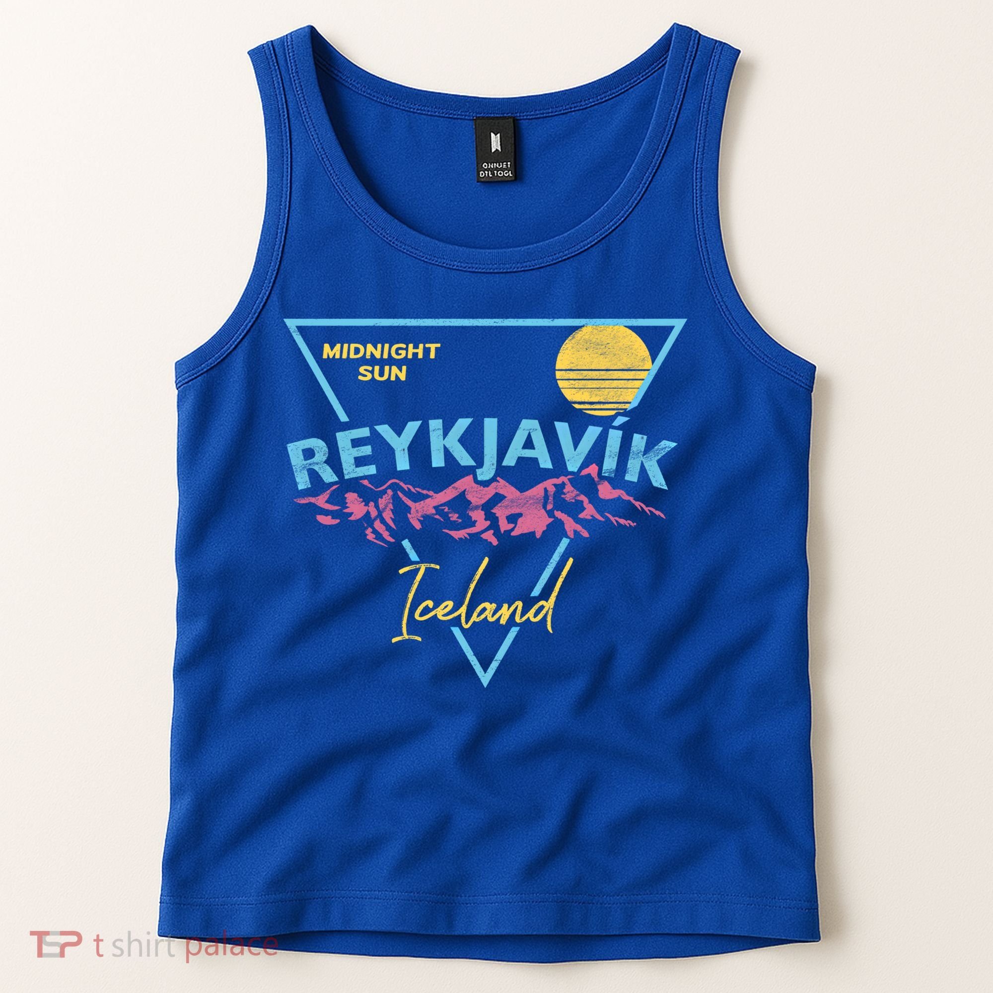 80's Reykjavik Iceland Gift Cute Gift Midnight Sun Tank Top