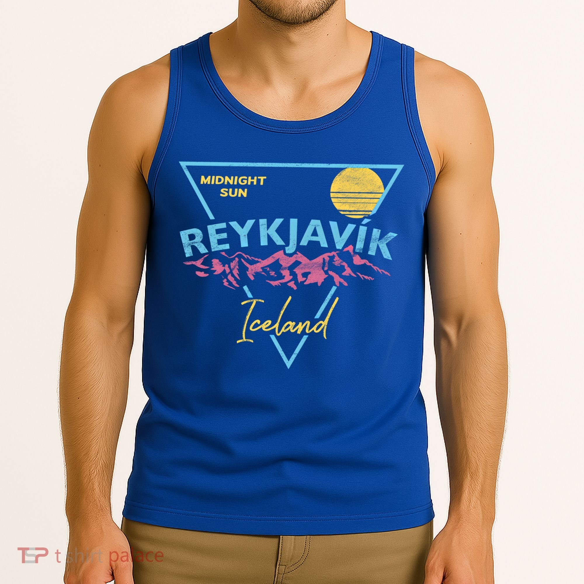 80's Reykjavik Iceland Gift Cute Gift Midnight Sun Tank Top