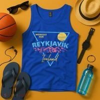 80's Reykjavik Iceland Gift Cute Gift Midnight Sun Tank Top thumb 4