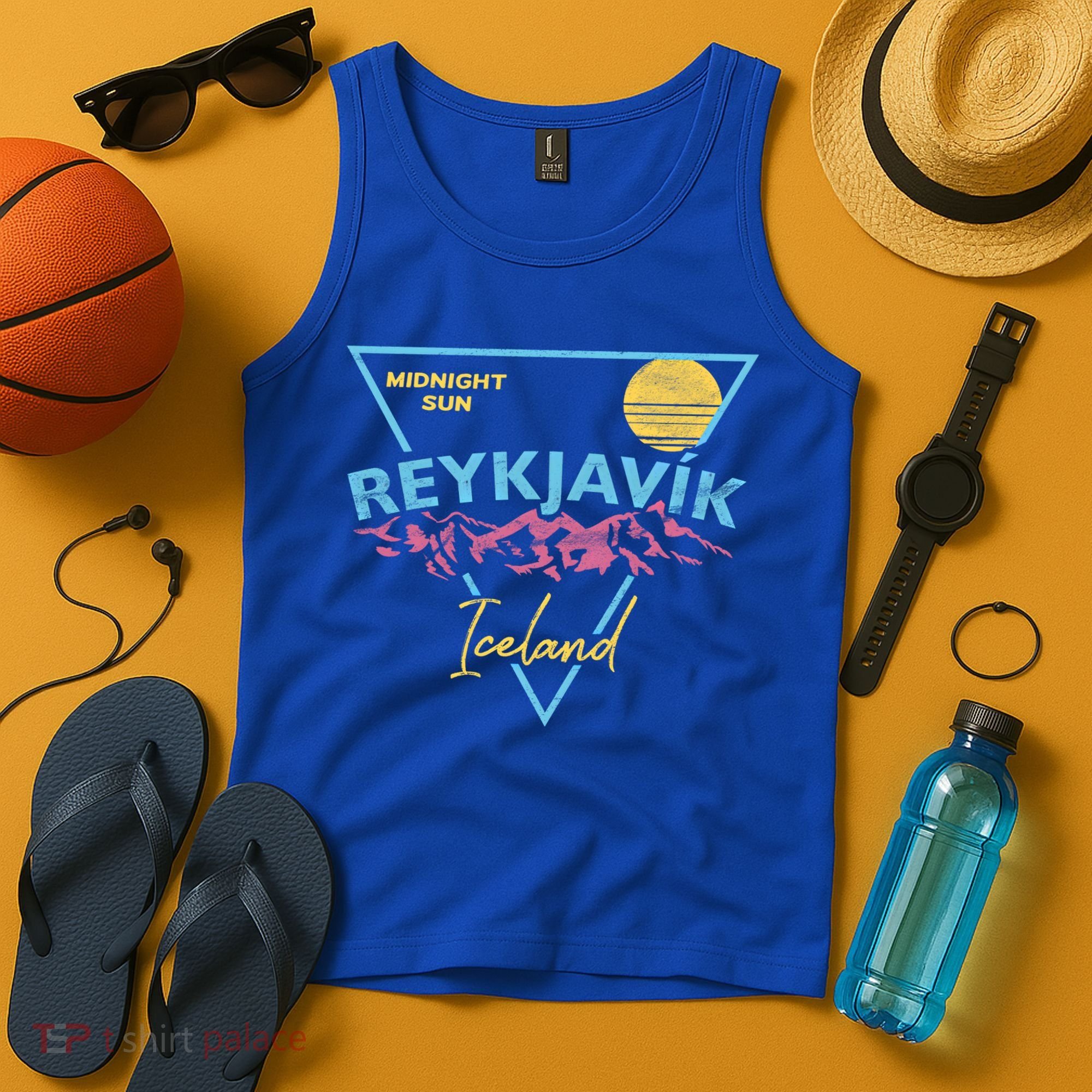 80's Reykjavik Iceland Gift Cute Gift Midnight Sun Tank Top