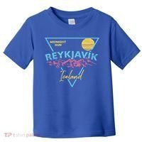 80's Reykjavik Iceland Gift Cute Gift Midnight Sun Toddler T-Shirt thumb 0