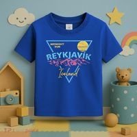 80's Reykjavik Iceland Gift Cute Gift Midnight Sun Toddler T-Shirt thumb 3