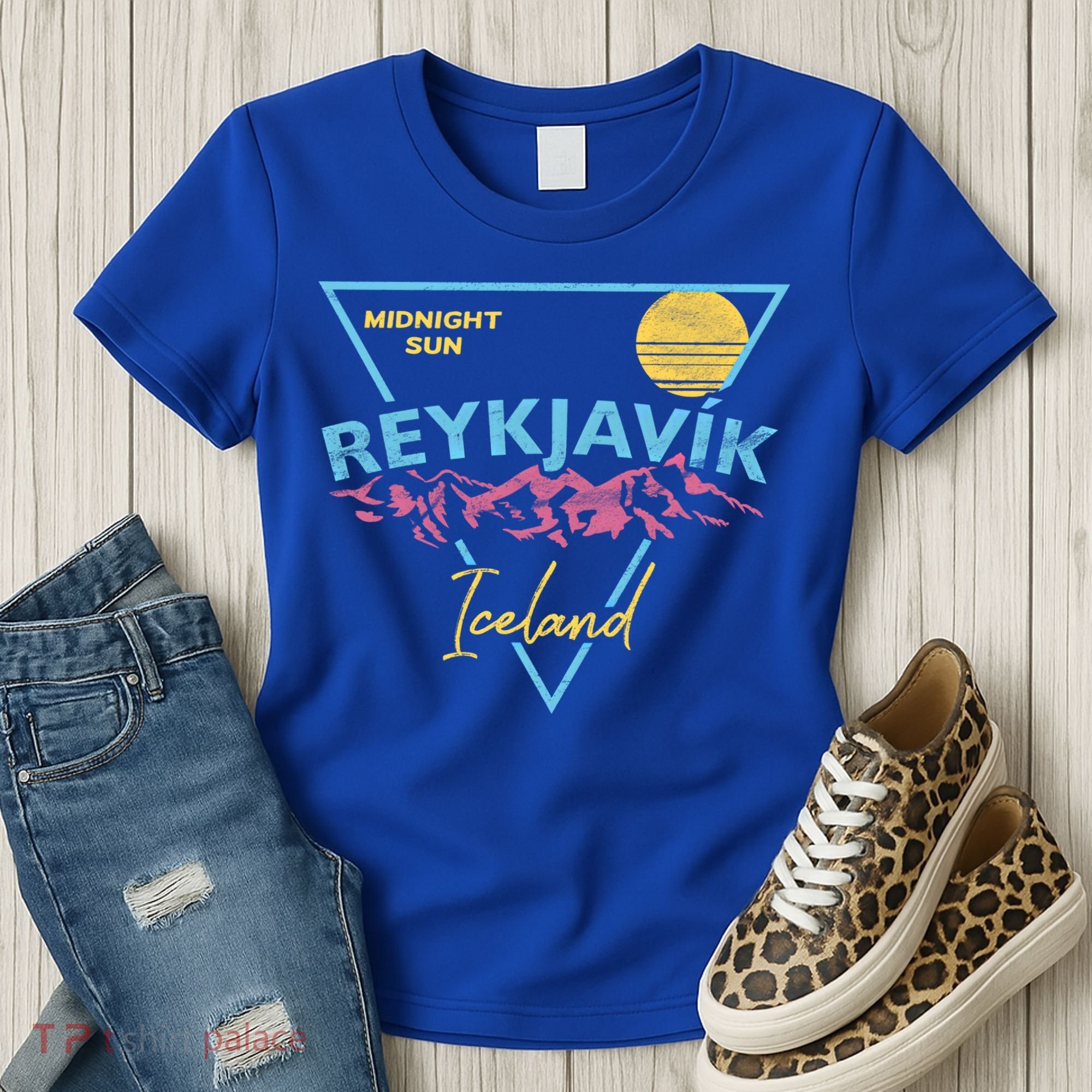 80's Reykjavik Iceland Gift Cute Gift Midnight Sun Women's T-Shirt