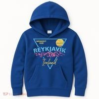 80's Reykjavik Iceland Gift Cute Gift Midnight Sun Kids Hoodie thumb 0