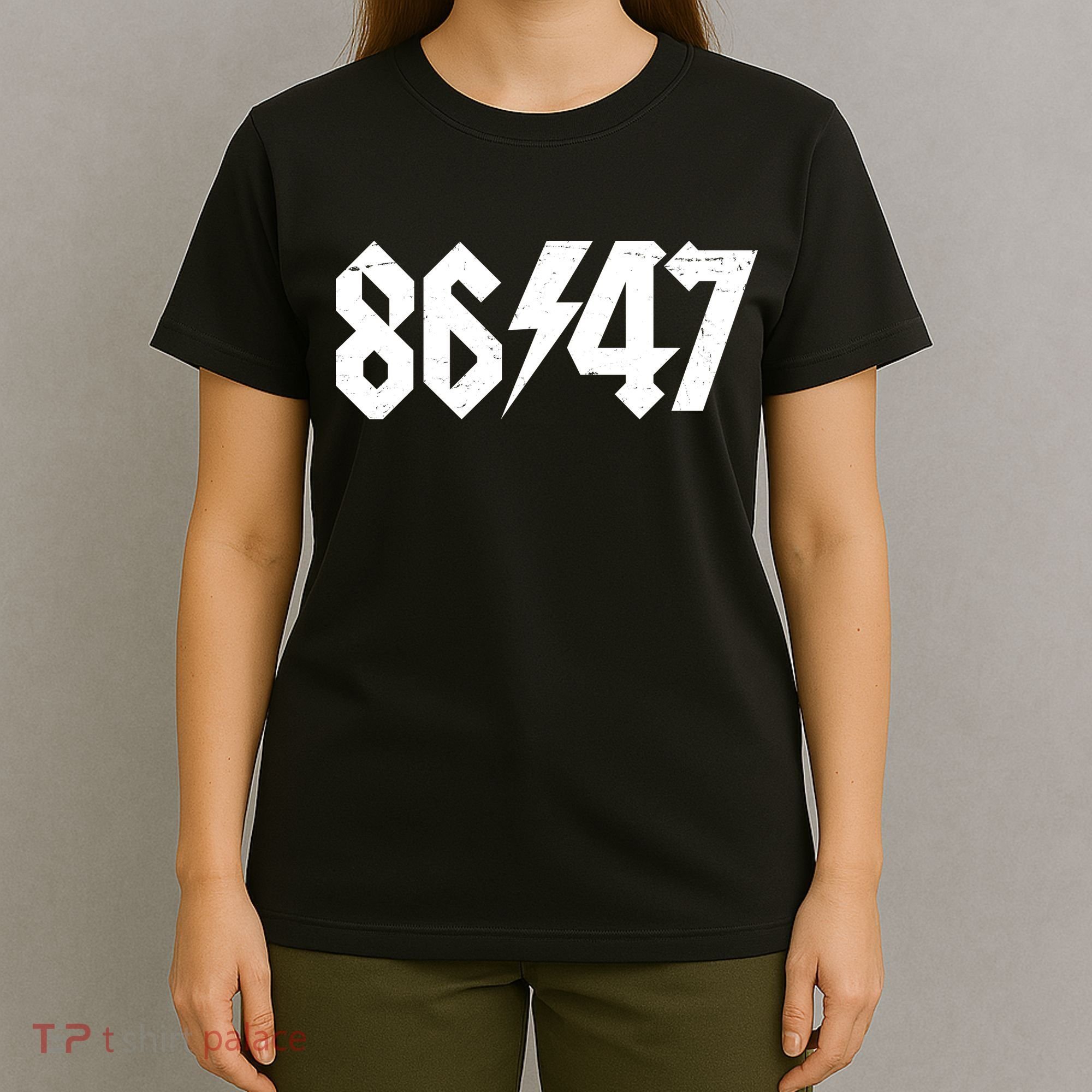 8647 Retro Vintage 80s Style Rock Anti Trump T-Shirt