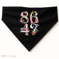 8647 Subtle Anti 45 47 Funny 86 47 Floral Boho Feminist USA-Made Doggie Bandana thumb 0