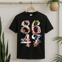 8647 Subtle Anti 45 47 Funny 86 47 Floral Boho Feminist T-Shirt thumb 2
