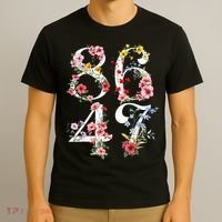 8647 Subtle Anti 45 47 Funny 86 47 Floral Boho Feminist T-Shirt thumb 3
