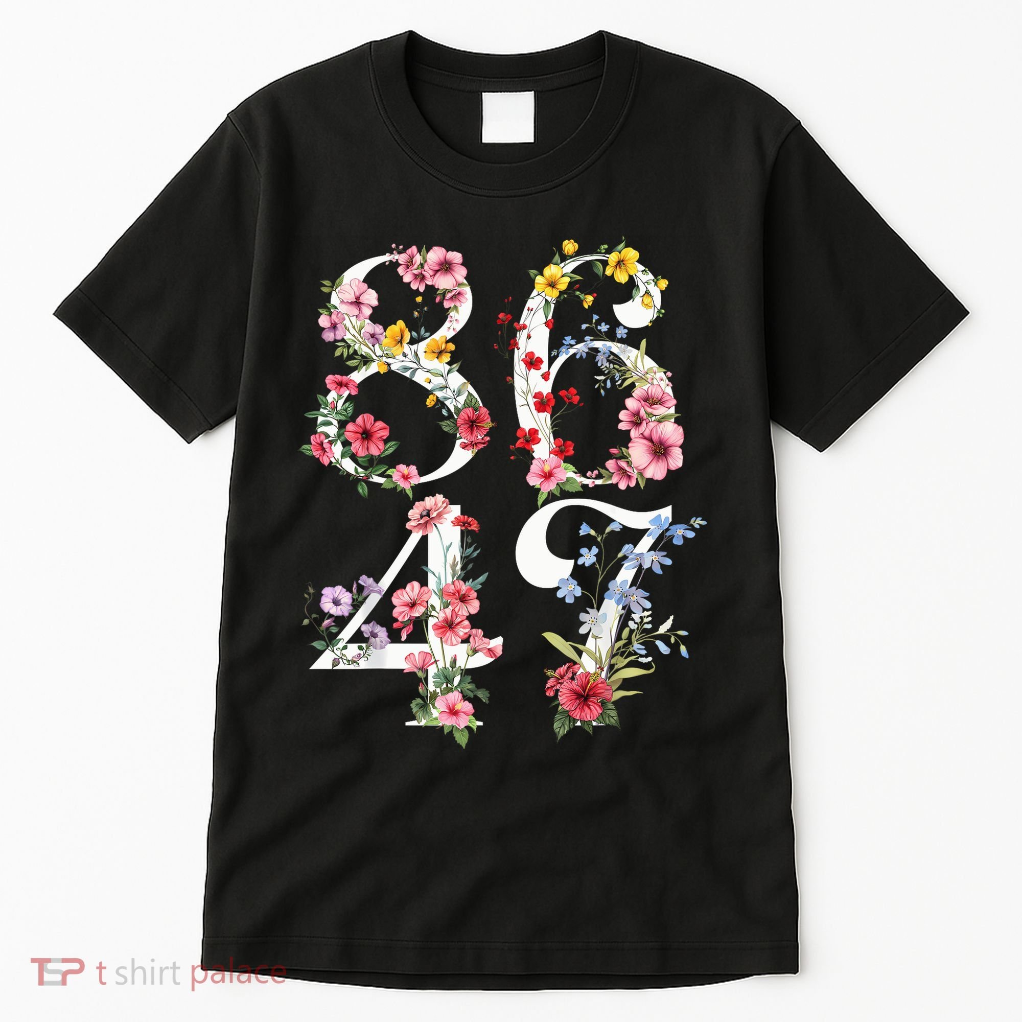 8647 Subtle Anti 45 47 Funny 86 47 Floral Boho Feminist Tall T-Shirt